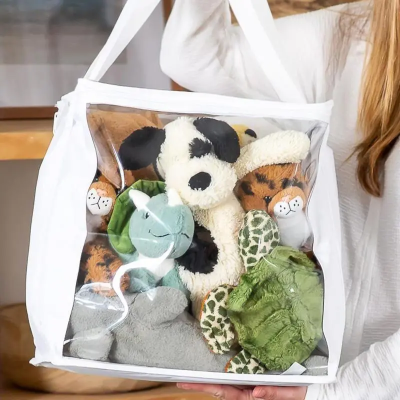 Toy Organizer Bags 2 Pieces Board Game Storage With Zipper Clear Storage Bags Waterproof Kids Toy Storage Organizer Bags for