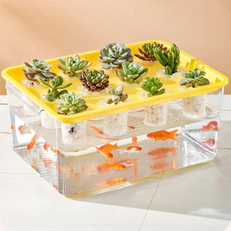 Hydroponic Grow Box Aquaponic Planter and Aquarium Hydroponic System Planting Container Humidity Nursery Planting Box