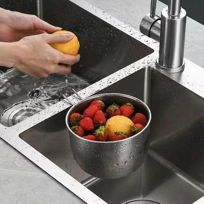 Kitchen Sink Strainer Basket Sink Drainage Rack Sink Sink Strainer Bowl Sturdy Corner Sink Strainer Basket Corner Sink Strainer