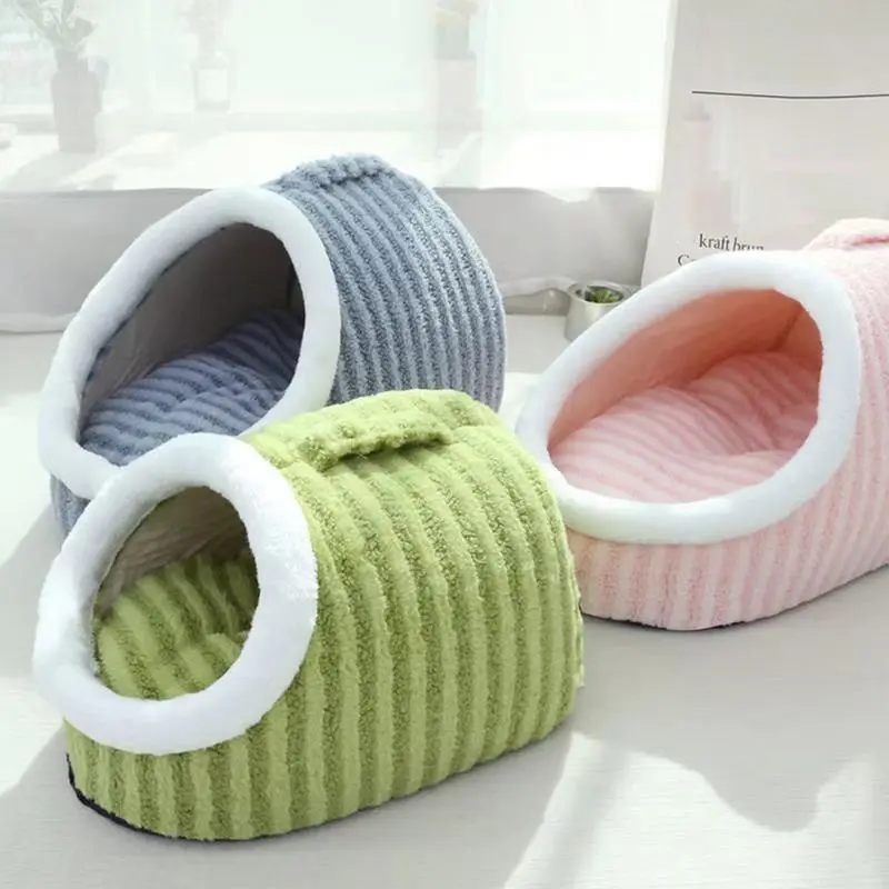 Cuddly Cave Cat Bed cat cave bed slipper Cute Covered Cat Bed Pet Cat House Small Dog House Products Cat Bed Slipper Pet house