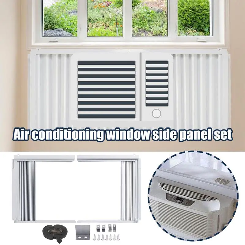 Window Air Conditioner Side Panels Window Vent Insulation Panels,Sliding Insulated Sealed Removable Frame Air Vent Cover