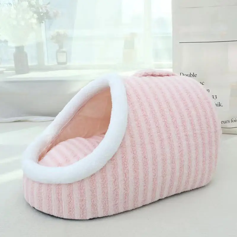 Cuddly Cave Cat Bed cat cave bed slipper Cute Covered Cat Bed Pet Cat House Small Dog House Products Cat Bed Slipper Pet house