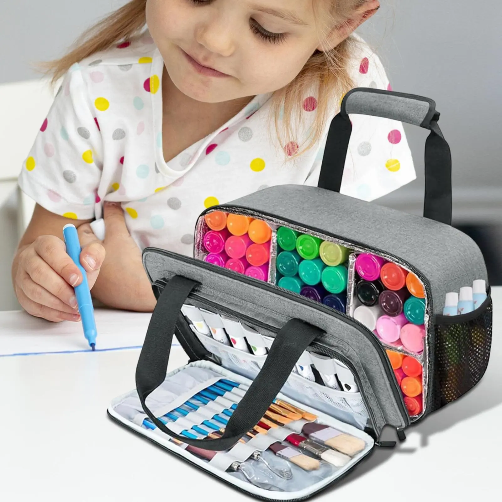 Art Bags For Supplies Artist Bag Art Travel Case Organizer Paint Holder Case Large Capacity For Painting Accessories Craft