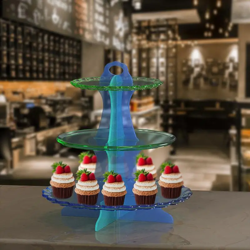 Cake Stand Resin Mold Cup Cake Holder Mould 3-Tier Epoxy Resin Tiered Tray Molds Resin Silicone Casting Mold For DIY Making