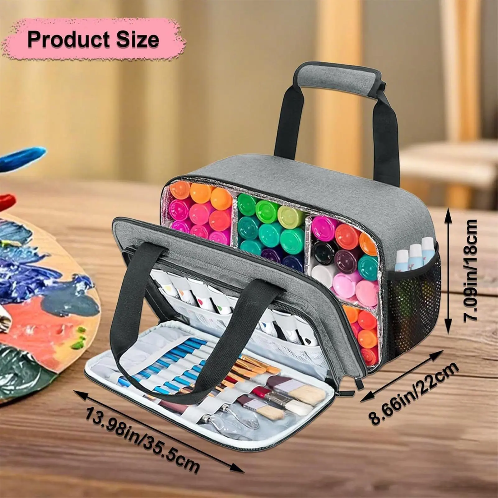 Art Bags For Supplies Artist Bag Art Travel Case Organizer Paint Holder Case Large Capacity For Painting Accessories Craft