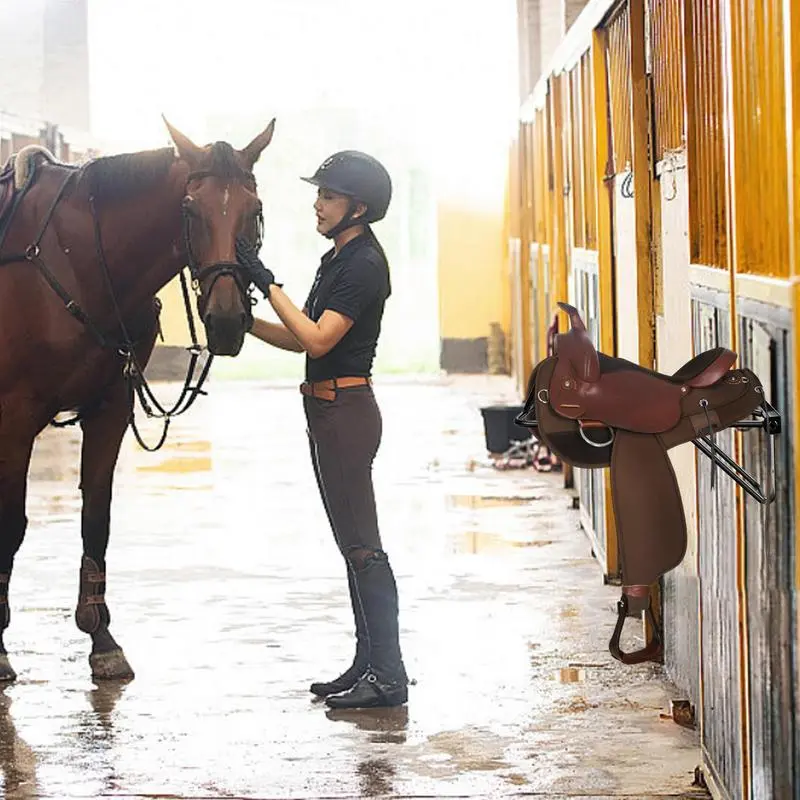 Horse Saddle Stand Wall Mounted Saddle Stand Multipurpose Saddle Storage Rack Saddle Pad Rack Versatile Western Saddle Rack For
