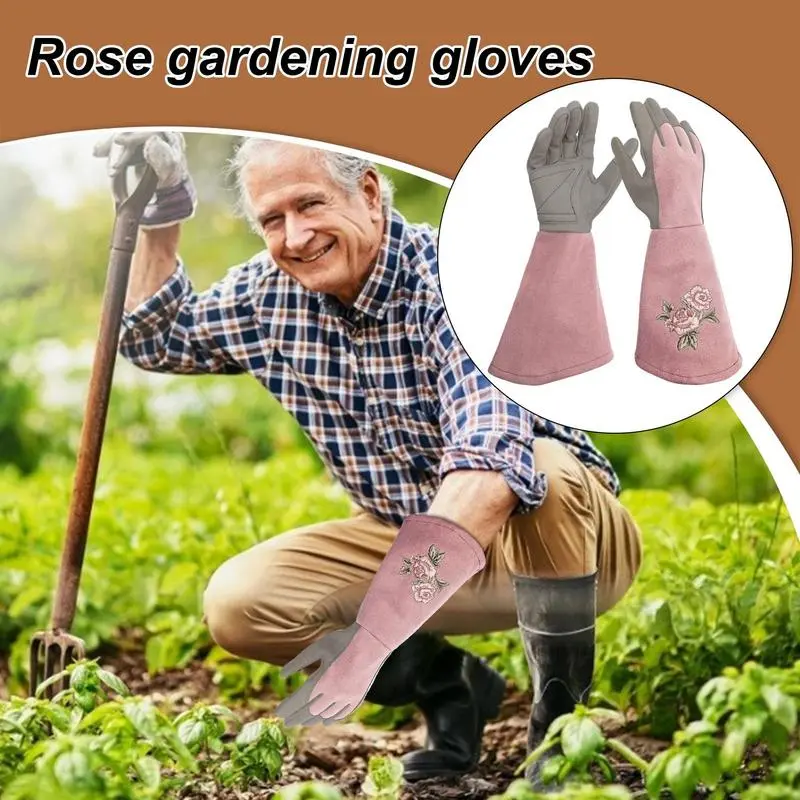Gardening Gloves Long Protection Mitten Yard Thorn Proof Garden Long Sleeves Gloves Garden Yard Gloves Working Mitten