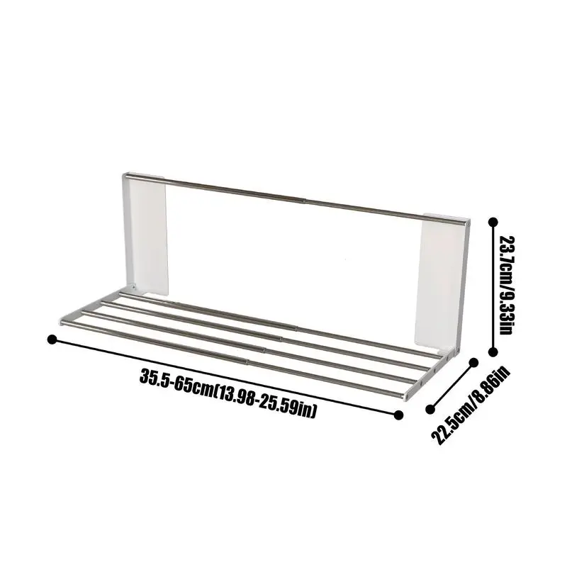Magnetic Laundry Shelf Washing Machine Folding Rack Multifunctional Telescopic Magnetic Washer Shelf for Laundry Bathroom