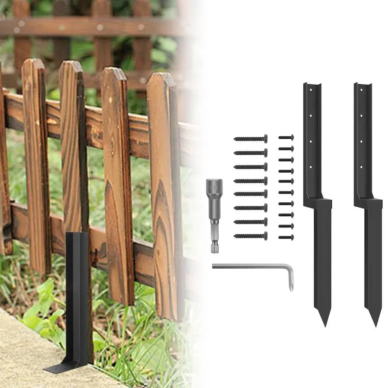 Fence Post Repair Fence Post Repair Spike Heavy Metal Replacement Thickened Quick Easy Spikes For Ground Lawn Fencing Leaning