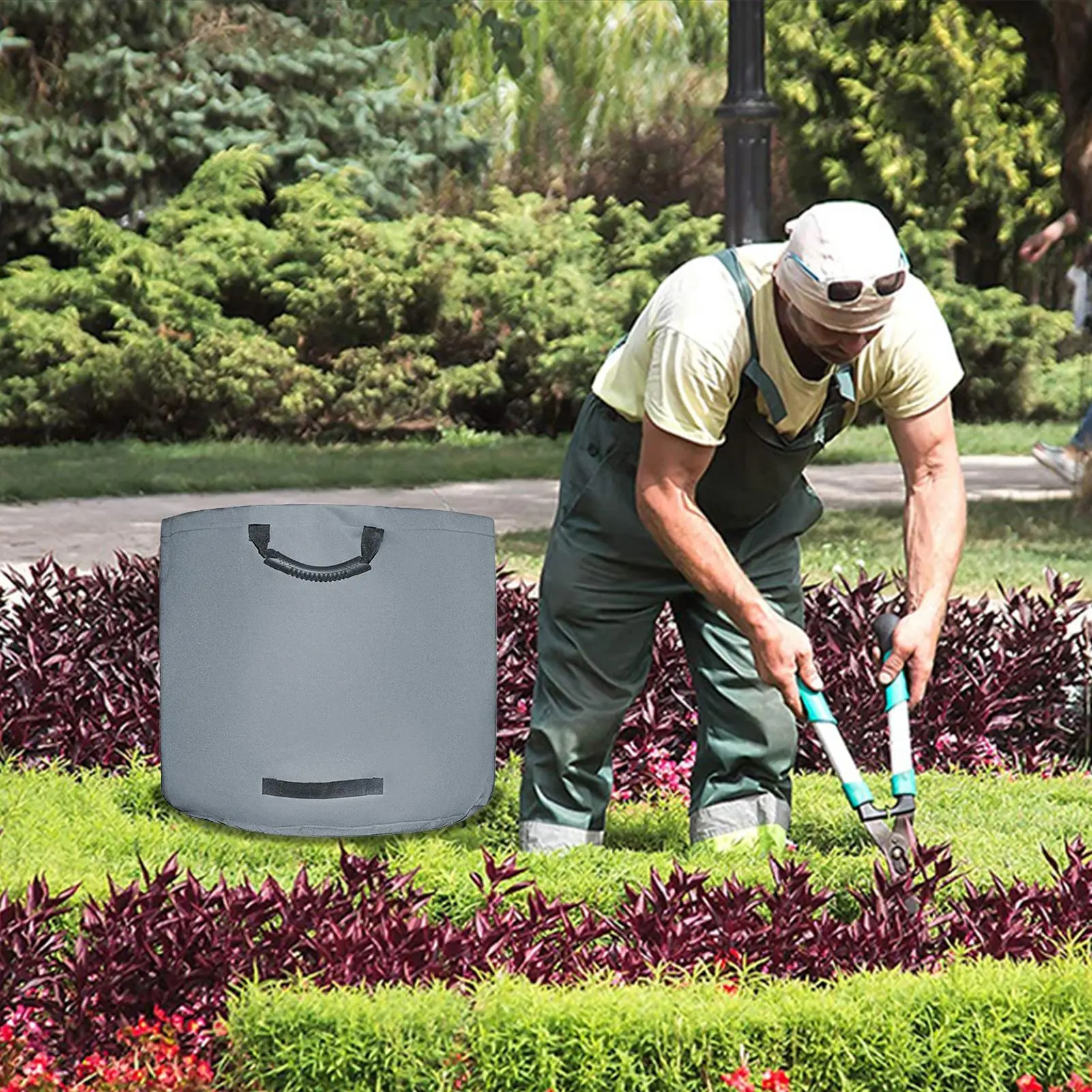 Yard Waste Bags Leaves Storage Pouch Large Weatherproof Heavy-Duty Garden Bag For Farming Balcony Succulents Planting Vegetable