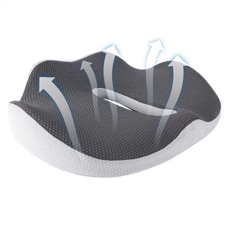 Foam Seat Cushion  Non-Slip Pad Long Sitting Chair Cushion Sciatica Pain Relief Lumbar Support Pillow Health Care Seat Cushion