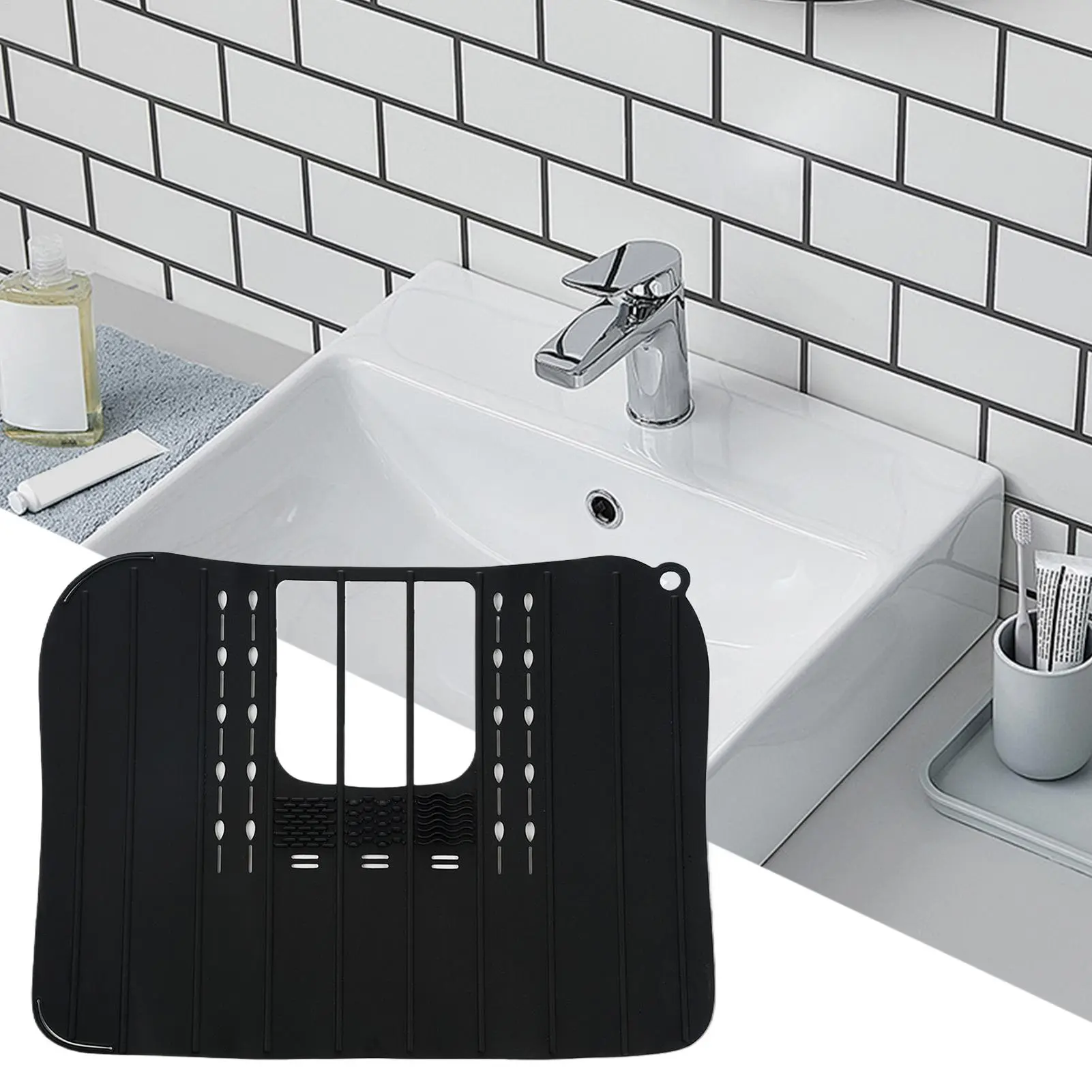 Sink Cover For Counter Space Makeup Makeup Brush Cleaning Mat Travel Accessories Storage Shelf For Dorm Room Workstation Counter