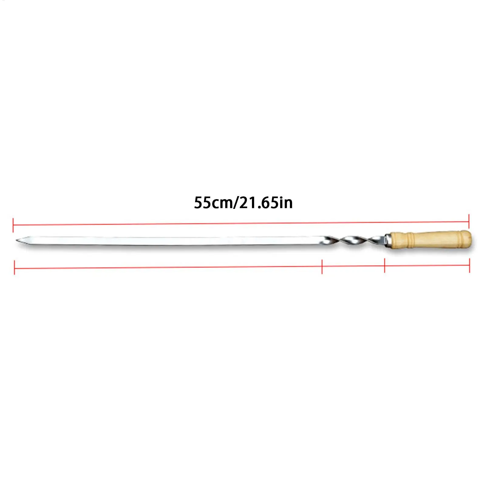 Grilling Skewers Bbq Garden Metal Grilling Skewers 6 Pieces Stainless Steel Long Reusable Flat Bbq Tools For Camping Vegetable