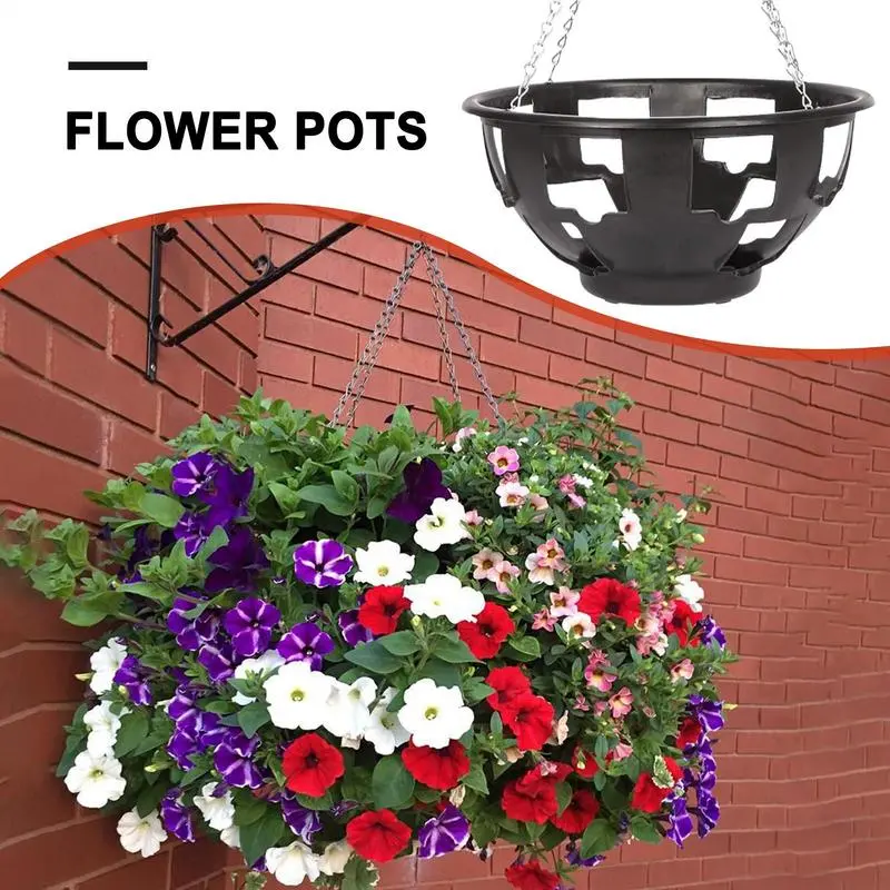 Suspending Planter Plants Decorative Flower Plant Pots Plant Holder Metal Hanging Basket Hanging Flower Hanging Pots Basket