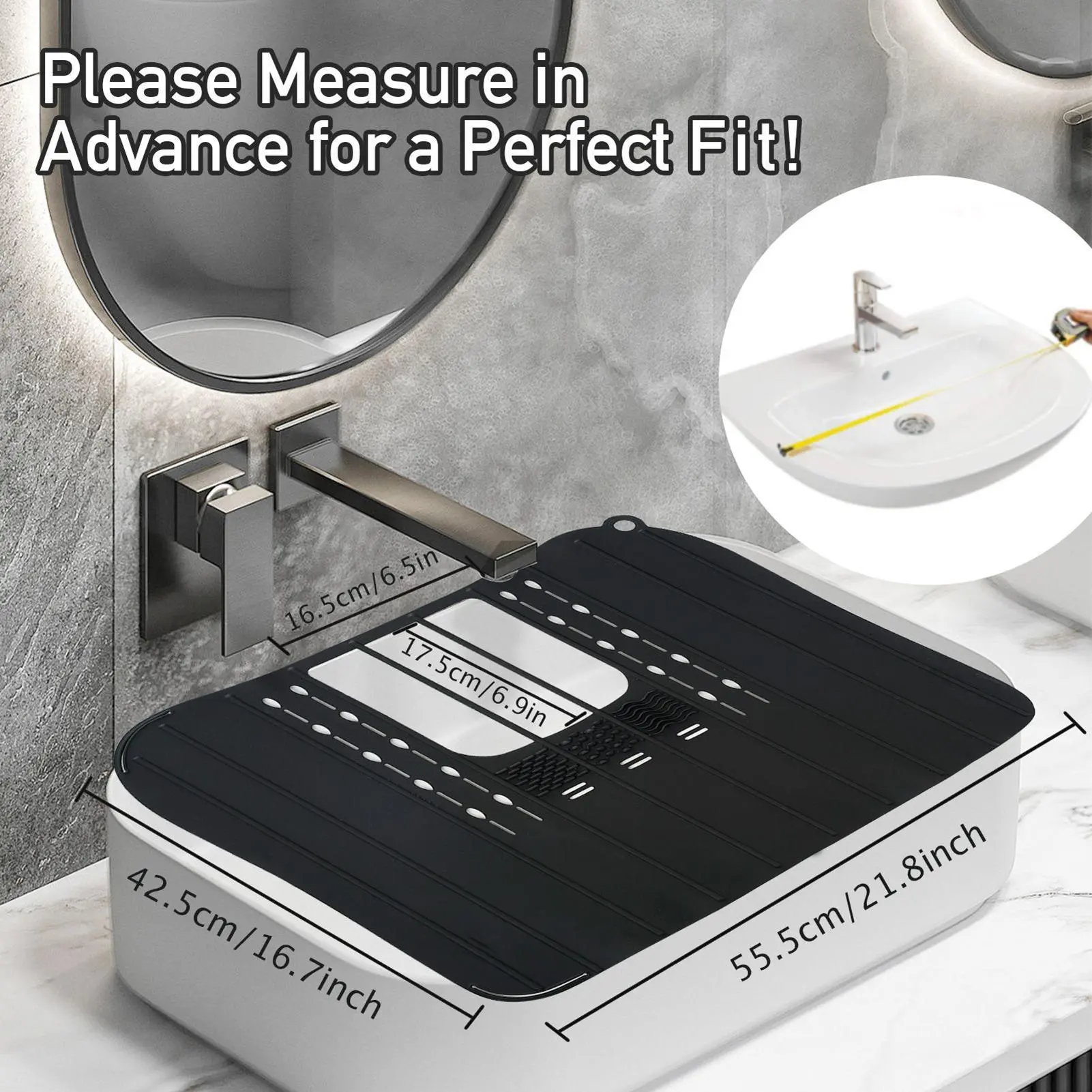 Sink Cover For Counter Space Makeup Makeup Brush Cleaning Mat Travel Accessories Storage Shelf For Dorm Room Workstation Counter