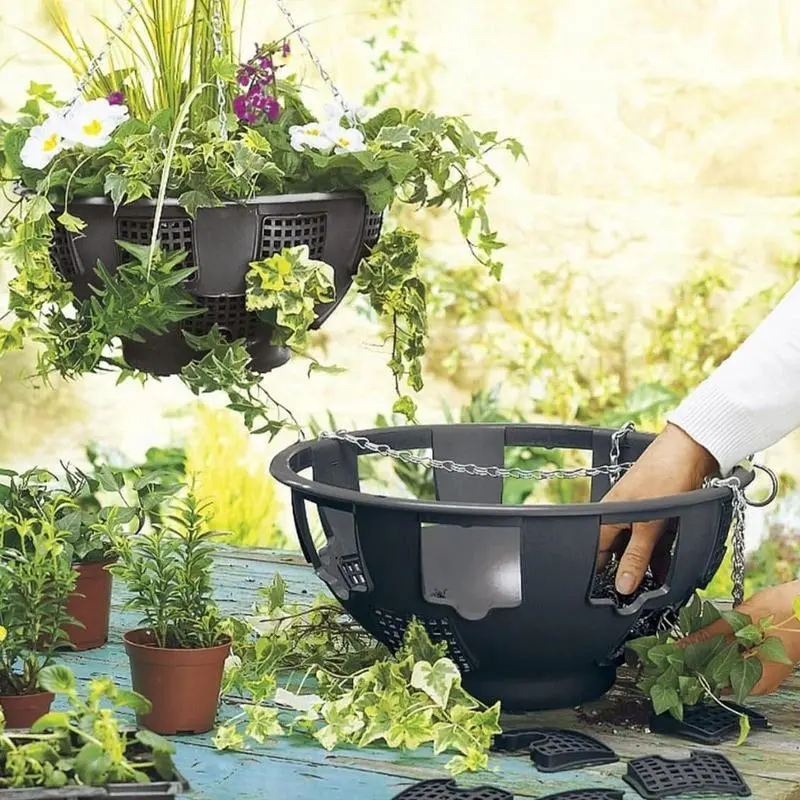 Suspending Planter Plants Decorative Flower Plant Pots Plant Holder Metal Hanging Basket Hanging Flower Hanging Pots Basket