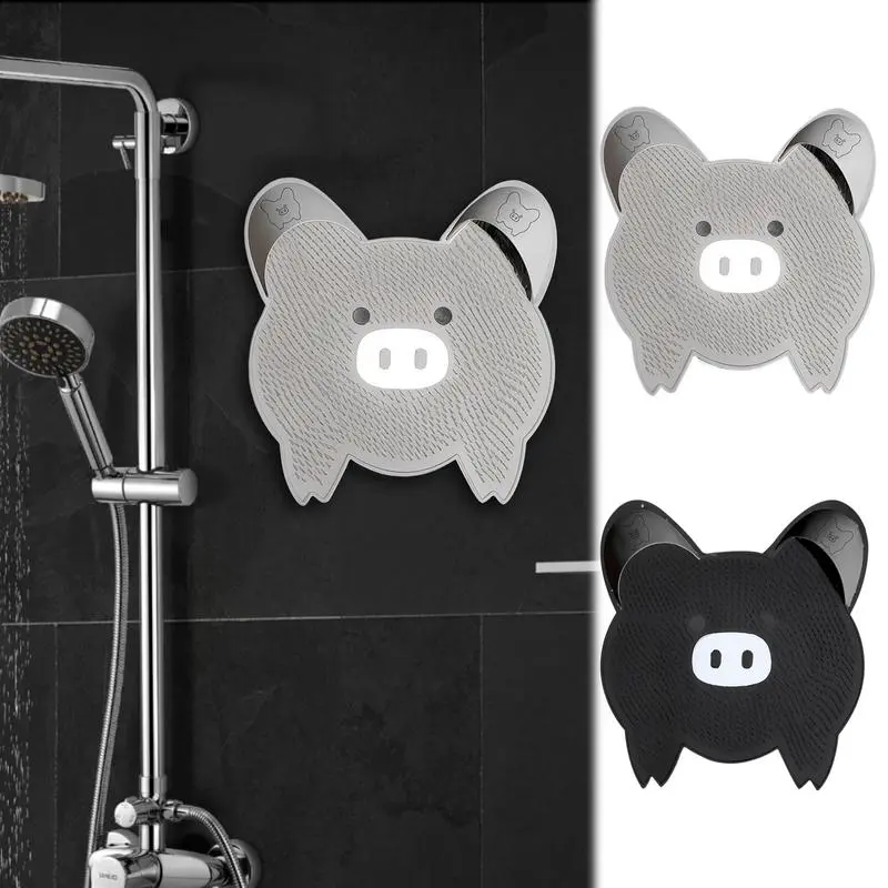 Shower Foot Scrubber Mat Shower Floor Foot Scrubber Suction Cups Exfoliator Quick Drying Callus Remover Brush Wall-Mounted