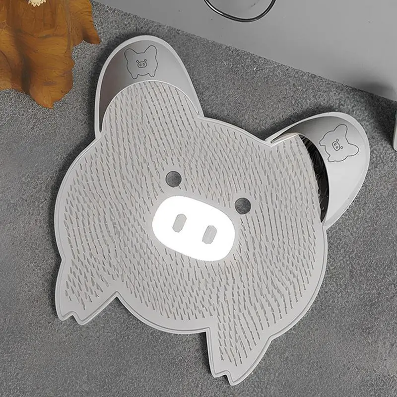 Shower Foot Scrubber Mat Shower Floor Foot Scrubber Suction Cups Exfoliator Quick Drying Callus Remover Brush Wall-Mounted