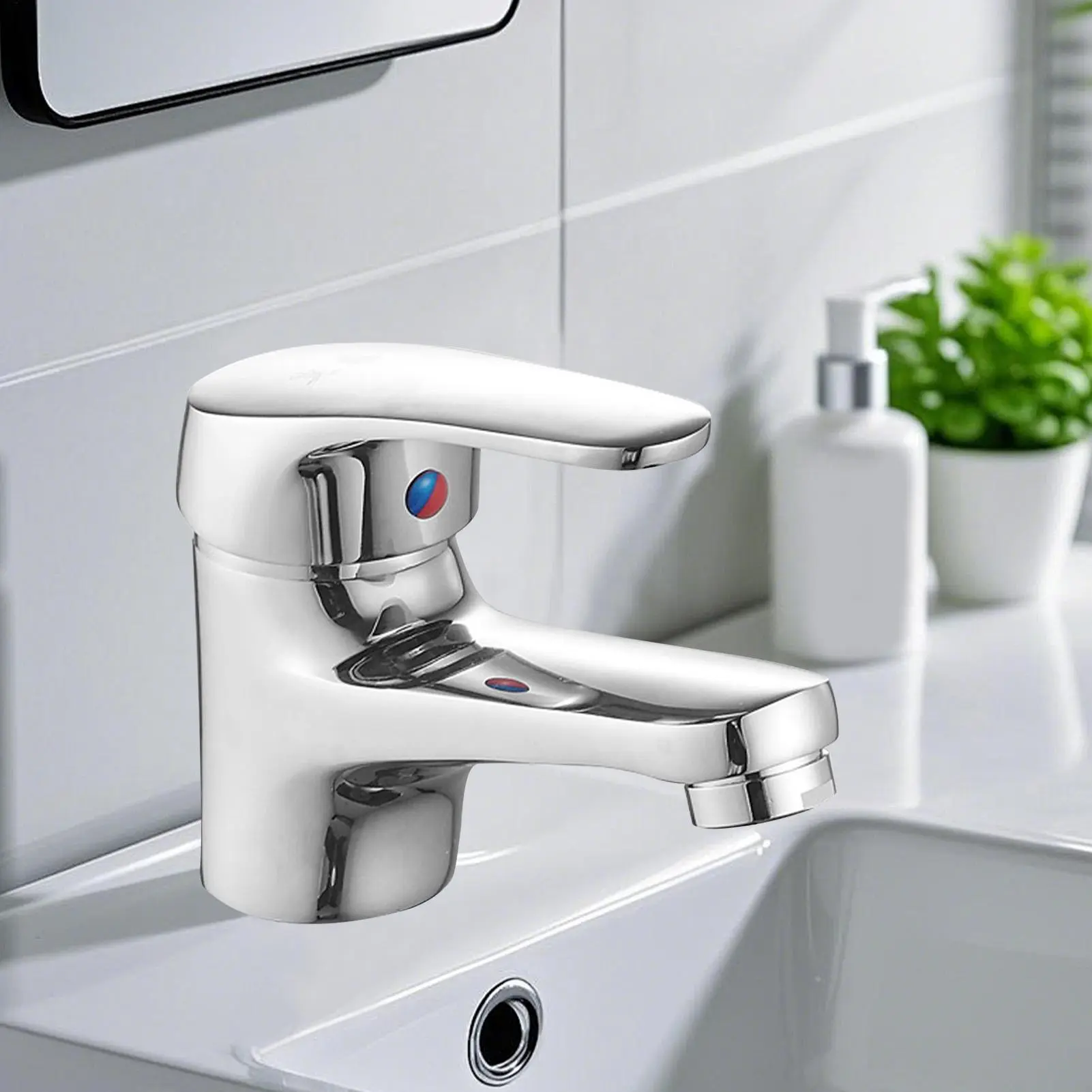 Bathroom Sink Faucet Restroom Sink Faucet Single Handle Water Control Device For Basement Mobile Home Restaurant Prep Areas