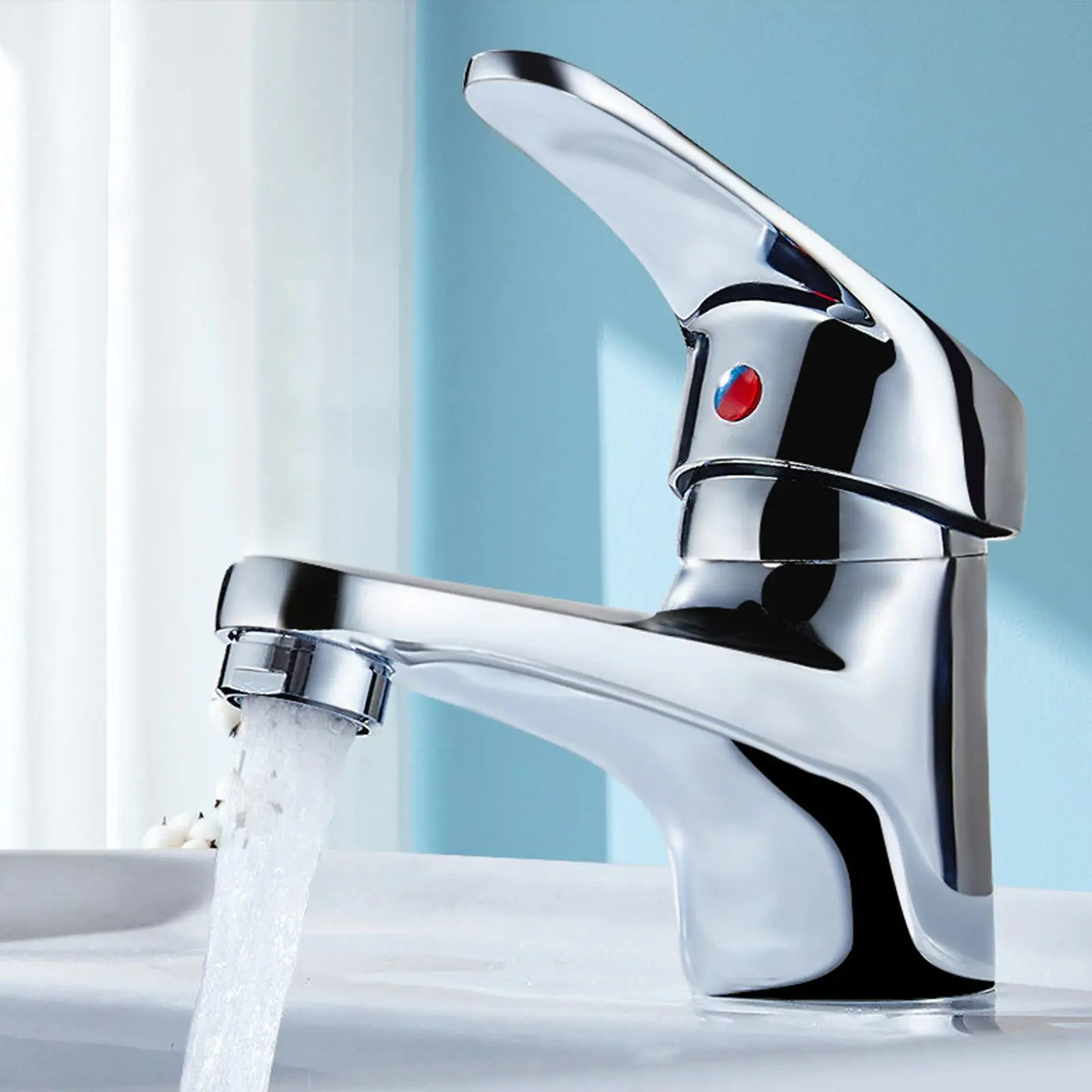 Bathroom Sink Faucet Restroom Sink Faucet Single Handle Water Control Device For Basement Mobile Home Restaurant Prep Areas