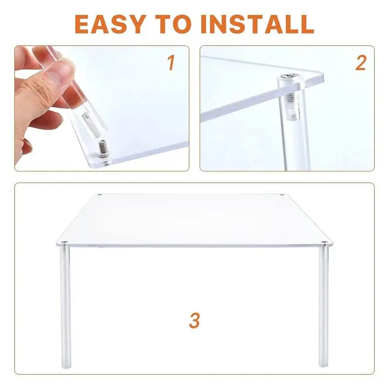 Acrylic Cake Disk Clear Cake Holder Dessert Display Riser 3 Pcs Cupcake Stand Acrylic Cake Display Stand For Birthday Party