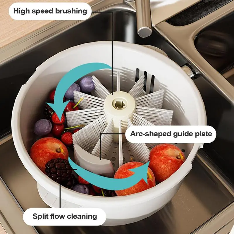 Fruit Cleaner Spinner Manual/Electric Fruit And Vegetable Cleaner Multi-purpose Food Washing Appliance Vegetables Salad Spinner