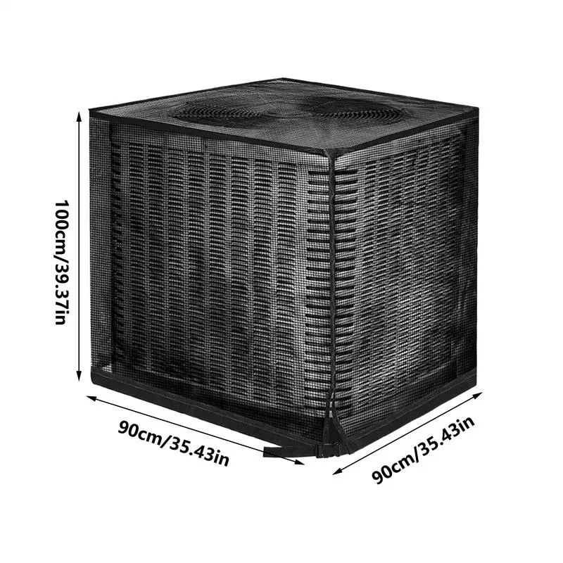 Air Conditioning Cover Mesh Air Conditioner Protector Foldable Condenser Protector Dust-Proof Hood 35.43x35.43x39.37 Inches for