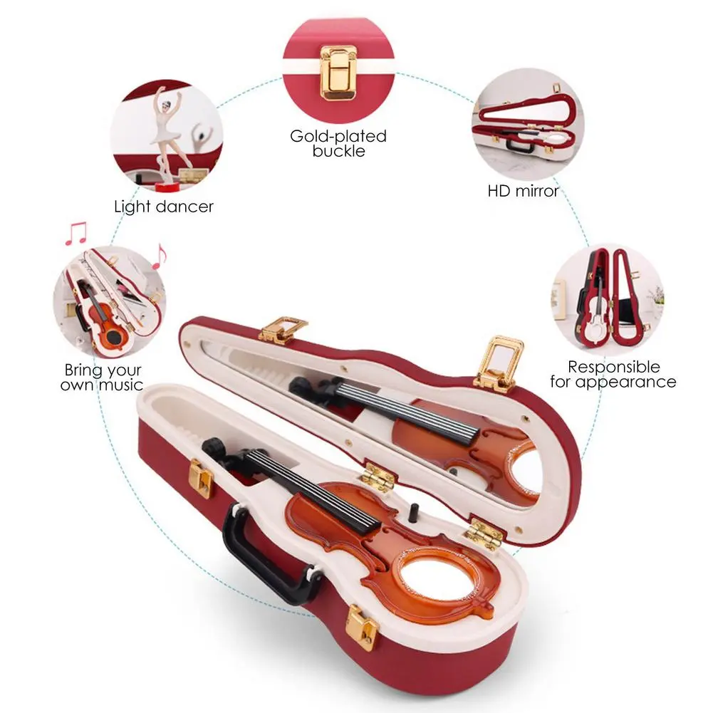 Violin Music Box Retro Ballet Girl Music Box Toy Wind Up Ballet Music Box Child Girl Women Birthday Gift Christmas New Year Gift