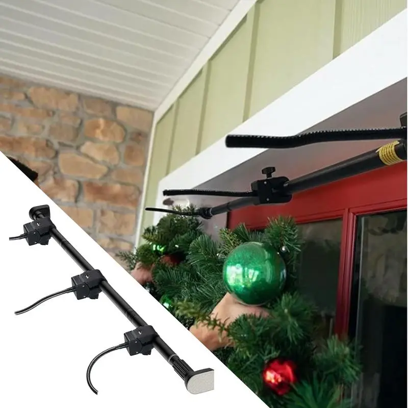 Garland Holder Heavy Duty Front Door Christmas Wreath Hook Parties Accessories Adjustable Wreath Hanger Reusable Tension Rod For
