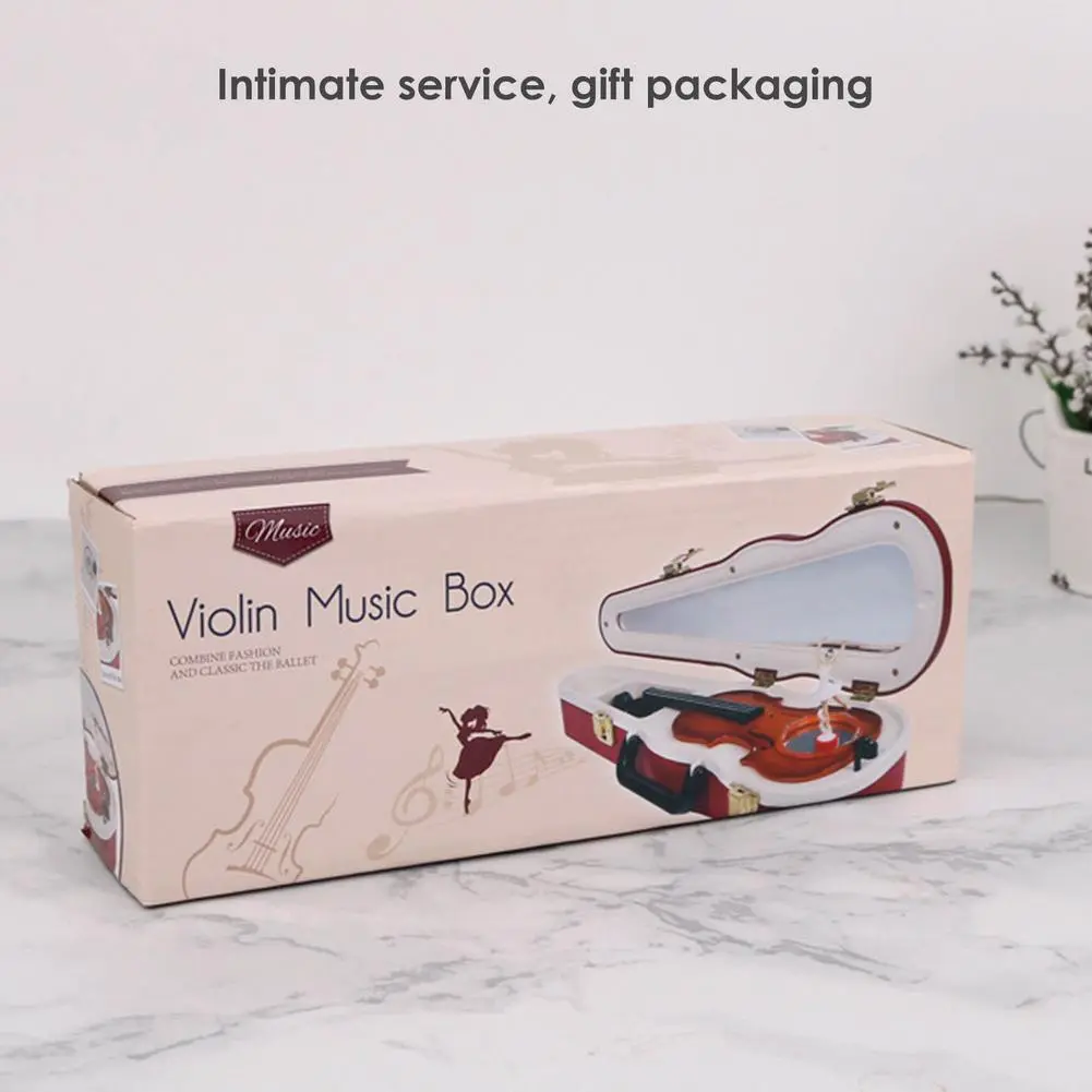 Violin Music Box Retro Ballet Girl Music Box Toy Wind Up Ballet Music Box Child Girl Women Birthday Gift Christmas New Year Gift