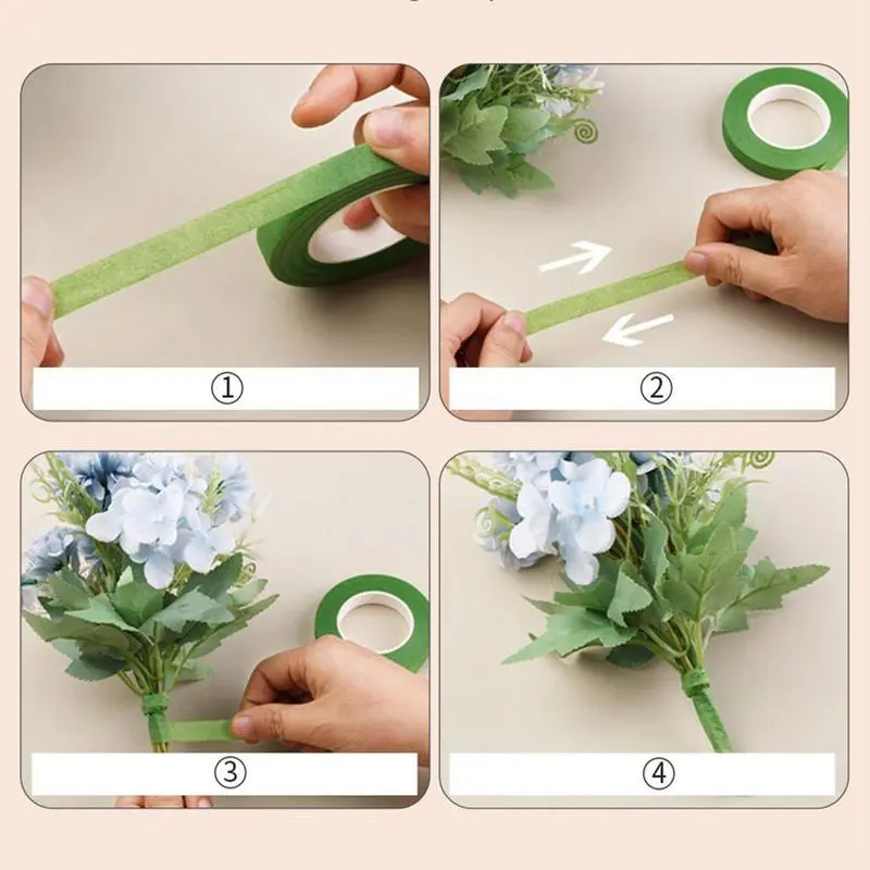 Floral Tape And Wire Bouquet Kit Creative Arts Crafts Stem Wraps Wedding Tool For Florist Corsages Projects Men Women