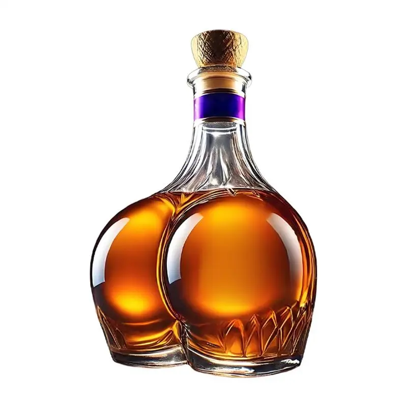 Whiskey Bottle Glasses Alcohol Bottle Drinking Container Realistic Novelty Design for Sake Iced Tea Tequila Vodka Red Wine Juice