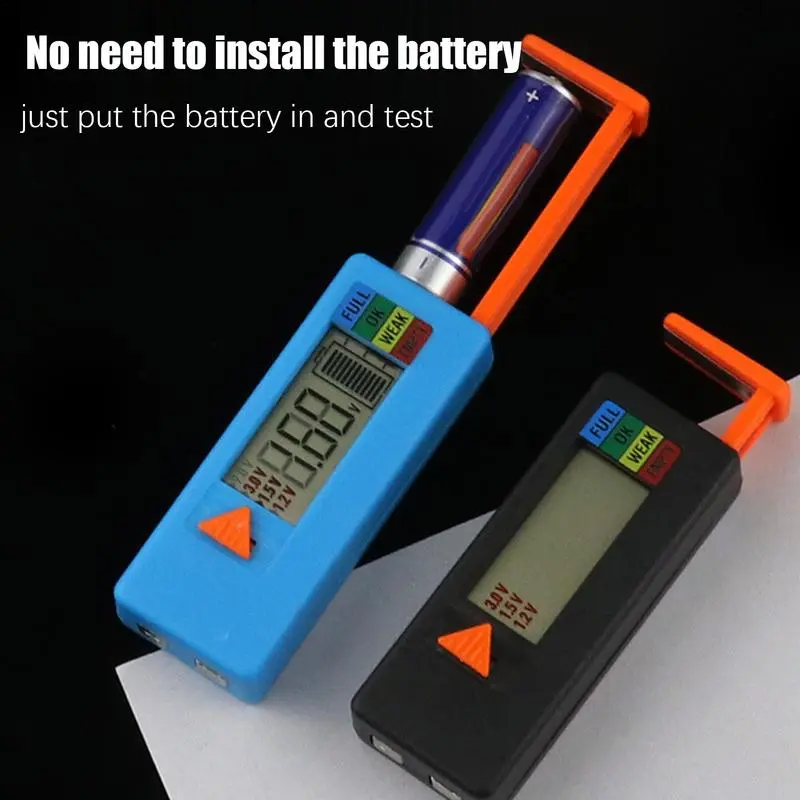 Small Battery Tester Small Battery Tester Volt Checker LCD Display Leveling Monitor Button Battery Checker Battery Checker