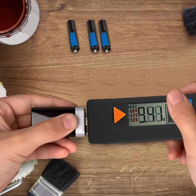 Small Battery Tester Small Battery Tester Volt Checker LCD Display Leveling Monitor Button Battery Checker Battery Checker