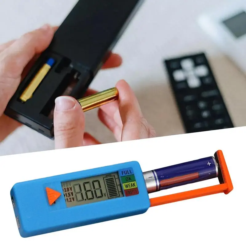 Small Battery Tester Small Battery Tester Volt Checker LCD Display Leveling Monitor Button Battery Checker Battery Checker