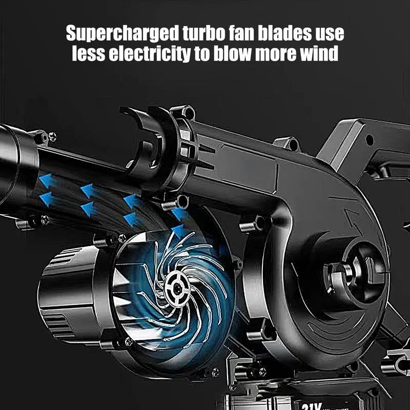 Handheld Electric Garden Blower Cordless Blower 2 Speed Modes Lightweight Air Blower Garden Leaf Blower Brushed Dust Sweepers