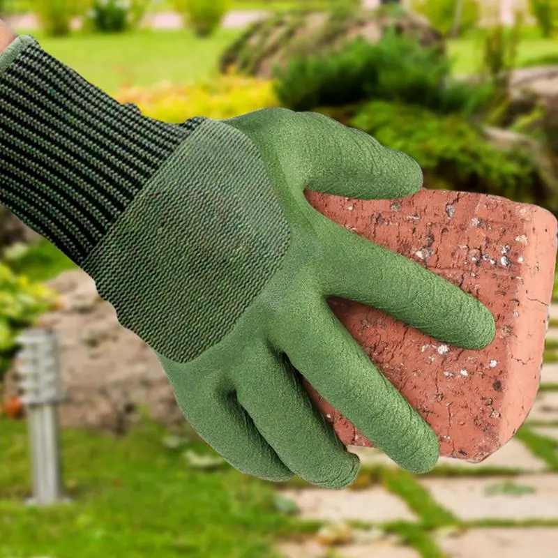 1 pair Yard Work Gardening Gloves Puncture-Resistant Rubber Gloves  Rose Pruning Thorn Proof Gloves  Flower Garden Safety Mitten