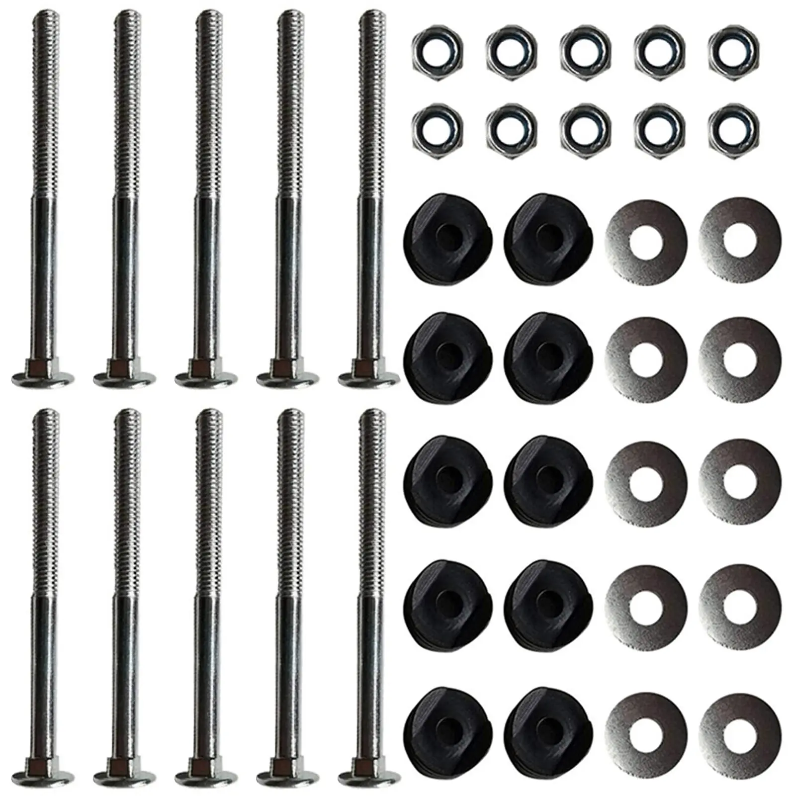 Trampoline Bolt Kit 3/10pcs Zinc Plated Steel Trampoline Bolt Fixtures Trampoline Replacement Screws Trampoline Parts