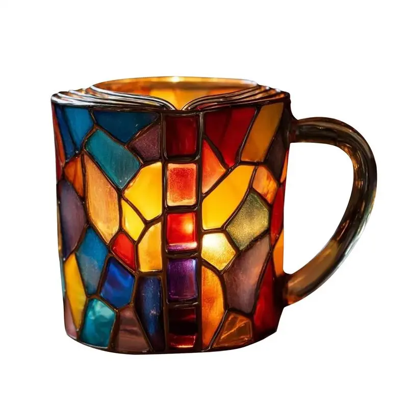 Book Coffee Mug Cappuccino Mug colorful 3D Library Book Mug Shelf Mug Milk Cup Tea Cup Arabic resin Glass Coffee Cup Kitchen Mug