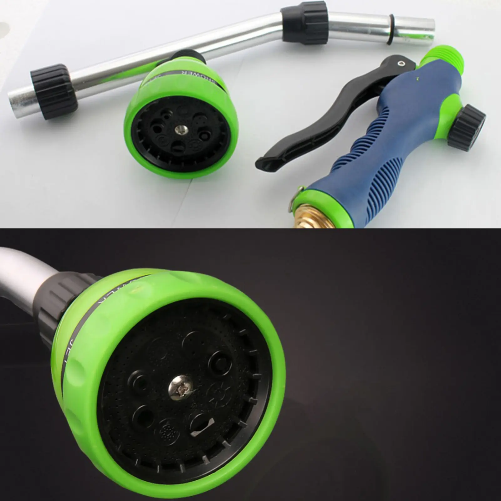 Garden Long Pole Water Gun Long Watering Gun 8 In 1 Hose Nozzle Sprayer Wand Garden Irrigation Plant Watering Car Wash Water Gun