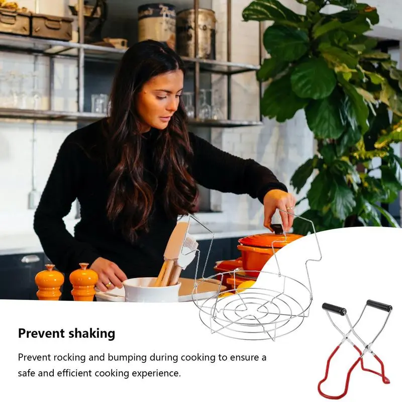 Canning Rack Steaming Canning Lifter Pot Supplies Rack Anti Slip Stainless Steel Cooling Racks Steamer Rack For Canned Food
