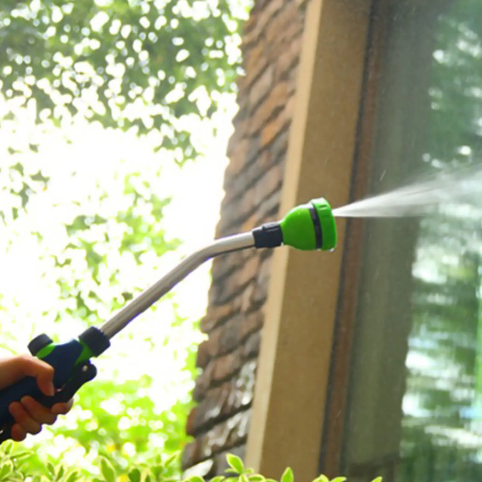 Garden Long Pole Water Gun Long Watering Gun 8 In 1 Hose Nozzle Sprayer Wand Garden Irrigation Plant Watering Car Wash Water Gun