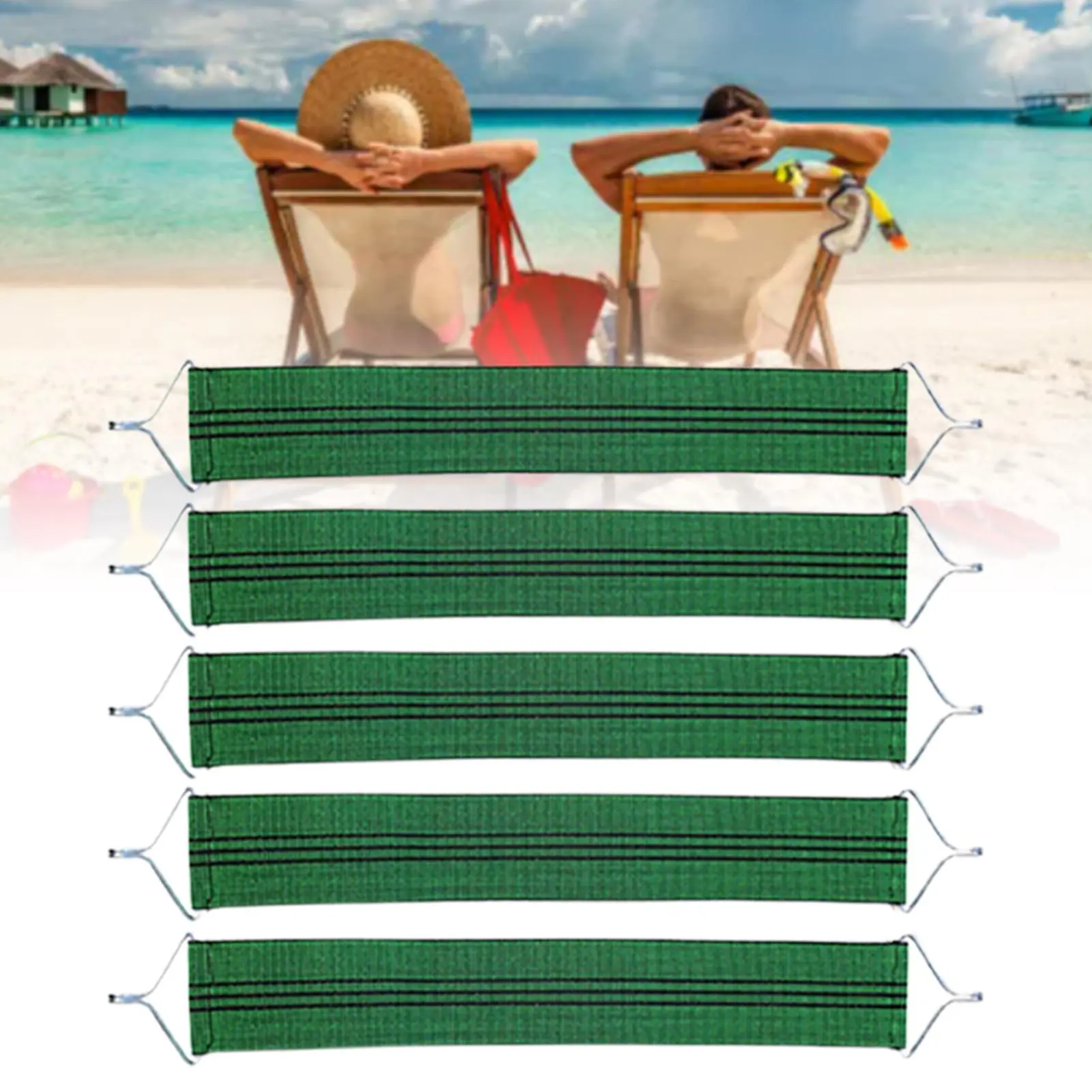 Folding Chair Fabric Bands 5 Pieces Lounge Chair Replacement Laces Cord Heavy-Duty Recliner Repair Part Tear-Resistant Seat