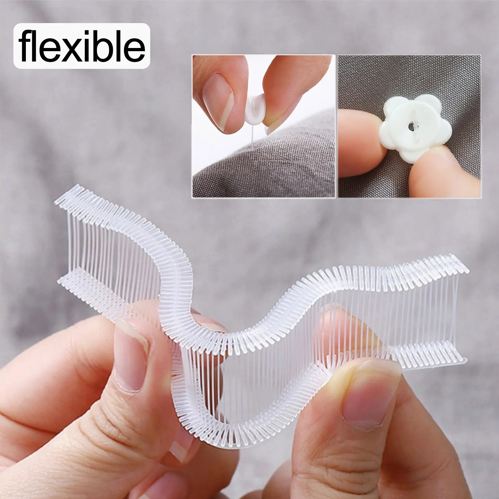 Duvet Quilt Blanket Holder Fixer Clips Syringe, 24/48 Clamp Buttons,Long Plastic Needle Set Fastener Quilt Bed Sheet Gripper