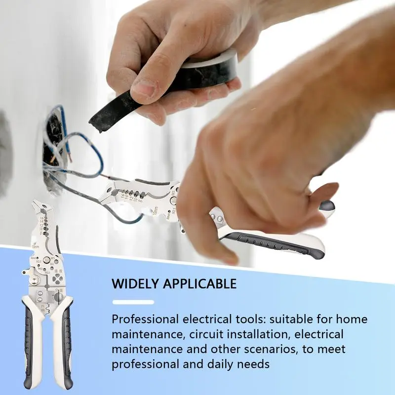Electrical Wire Pliers Foldable Cable Cutters Pliers Wire Stripper Wire Crimper Pliers Electrical Wire Cutter Stripper Hand Tool