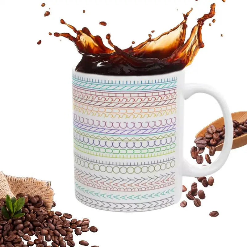 Hiddens Information Ceramic Coffee Mug Hiddens Message Mug Sarcastic Coffee Mug Popular Nordics Style Color Gradient Mug