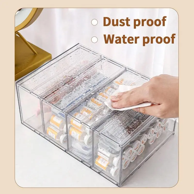 Acrylic Coffee Pod Holder Acrylic Coffee Capsule Storage Box Rack Coffee Station Organizer Coffee Capsule Display 4 Compartments