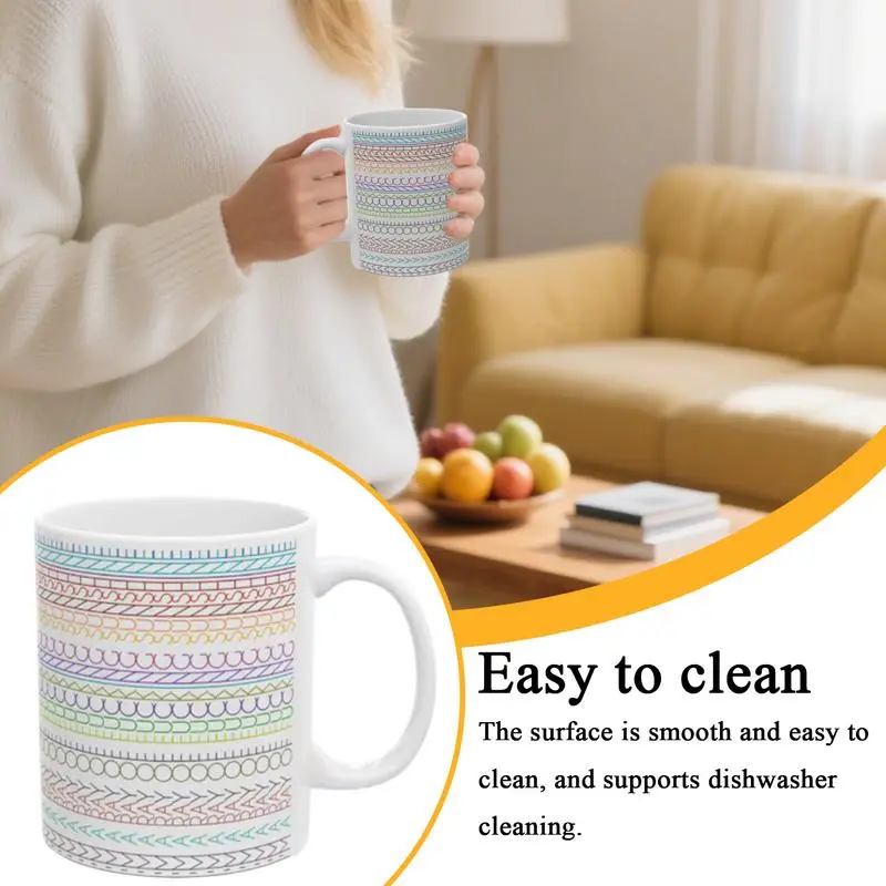 Hiddens Information Ceramic Coffee Mug Hiddens Message Mug Sarcastic Coffee Mug Popular Nordics Style Color Gradient Mug