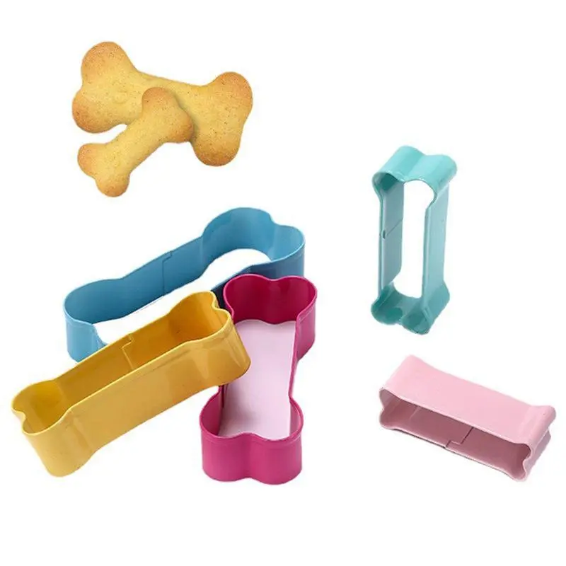 5pcs Bone Shaped Cookie Cutter Stainless Steel Cookie Cutter Set Biscuits Cutter Cookie Mold Anti-rust Shatterproof Cake Mold
