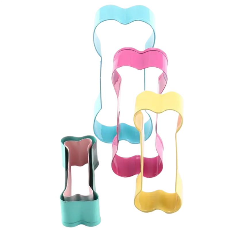 5pcs Bone Shaped Cookie Cutter Stainless Steel Cookie Cutter Set Biscuits Cutter Cookie Mold Anti-rust Shatterproof Cake Mold